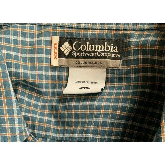 Columbia Sportswear Shirt Men XL Short Sleeve Chest Pocket Button Up Check Plaid - Picture 4 of 5